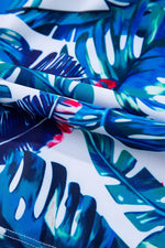 Load image into Gallery viewer, Green Floral Print Padded V Neck Tankini Top - Fashion Queen - 9