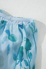 Load image into Gallery viewer, Green Floral Print Ruffled Side Slit Tube Top Maxi Dress - Fashion Queen - 15