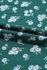 Load image into Gallery viewer, Green Floral Print Square Neck Ruffled Trim Plus Size Blouse - Fashion Queen - 18