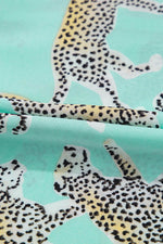 Load image into Gallery viewer, Green Leopard Satin Ruffle Pajama Short Set - Fashion Queen - 19