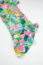 Load image into Gallery viewer, Green Mix Tropical Print Strapless Ruffled Jumpsuit - Fashion Queen - 14