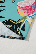 Load image into Gallery viewer, Green Plus Size Floral Smocked Bodice Single Puff Short Sleeve Babydoll Blouse - Fashion Queen - 15