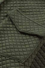 Load image into Gallery viewer, Green Retro Quilted Flap Pocket Button Shacket - Fashion Queen - 20