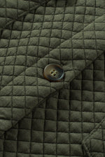 Load image into Gallery viewer, Green Retro Quilted Flap Pocket Button Shacket - Fashion Queen - 21