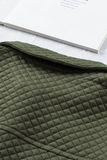 Load image into Gallery viewer, Green Retro Quilted Flap Pocket Button Shacket - Fashion Queen - 24