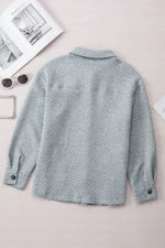 Load image into Gallery viewer, Green Retro Quilted Flap Pocket Button Shacket - Fashion Queen - 30