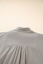 Load image into Gallery viewer, High Solid Color Balloon Sleeve Side Slits Loose Fit Shirt - Fashion Queen - 9