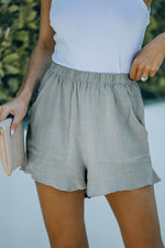 Load image into Gallery viewer, High Waist Pocketed Ruffle Shorts - Fashion Queen - 3