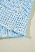 Load image into Gallery viewer, Iceland Blue High Neck Bat Short Sleeve Sweater - Fashion Queen - 13