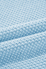 Load image into Gallery viewer, Iceland Blue High Neck Bat Short Sleeve Sweater - Fashion Queen - 14