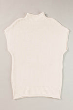 Load image into Gallery viewer, Iceland Blue High Neck Bat Short Sleeve Sweater - Fashion Queen - 18