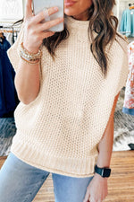 Load image into Gallery viewer, Iceland Blue High Neck Bat Short Sleeve Sweater - Fashion Queen - 4