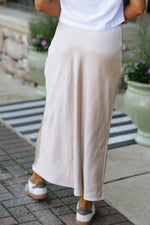 Load image into Gallery viewer, Jet Stream Satin Solid High Waist Maxi Skirt - Fashion Queen - 7