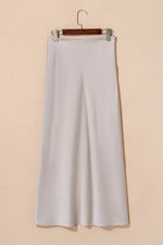 Load image into Gallery viewer, Jet Stream Satin Solid High Waist Maxi Skirt - Fashion Queen - 9
