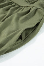 Load image into Gallery viewer, Jungle Green Deep V Pleated Crisscross Wide Leg Backless Jumpsuit - Fashion Queen - 16