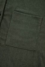 Load image into Gallery viewer, Jungle Green Oversized Corduroy Contrast Hooded Shacket - Fashion Queen - 12