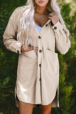 Load image into Gallery viewer, Jungle Green Oversized Corduroy Contrast Hooded Shacket - Fashion Queen - 20