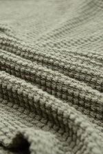 Load image into Gallery viewer, Jungle Green Waffle Texture Curved Hem Side Slit T-shirt Dress - Fashion Queen - 10