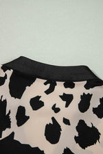 Load image into Gallery viewer, Khaki Cheetah Contrast Trim Loose Fit Two Piece Sleepwear - Fashion Queen - 8