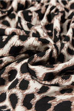 Load image into Gallery viewer, Khaki Cheetah Print Backless V Neck Loose Fit Mini Dress - Fashion Queen - 23