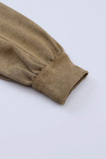 Load image into Gallery viewer, Khaki Exposed Seam Twist Open Back Oversized Sweatshirt - Fashion Queen - 17