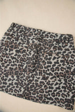 Load image into Gallery viewer, Khaki Leopard Denim Mini Skirt - Fashion Queen - 13