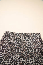 Load image into Gallery viewer, Khaki Leopard Denim Mini Skirt - Fashion Queen - 19