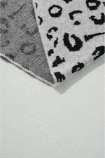 Load image into Gallery viewer, Khaki Leopard High Neck Side Slit Oversized Sweater - Fashion Queen - 22