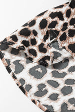 Load image into Gallery viewer, Khaki Leopard V Neck Cinched High Waist Open Back Maxi Dress - Fashion Queen - 13