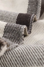 Load image into Gallery viewer, Khaki Plaid Color Block Buttoned Long Sleeve Jacket with Pocket - Fashion Queen - 20