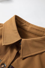 Load image into Gallery viewer, Khaki Plaid Patchwork Long Sleeve Shirt Mini Dress - Fashion Queen - 28