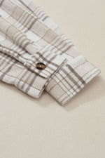 Load image into Gallery viewer, Khaki Plaid Removable Hood Buttoned Shacket - Fashion Queen - 14