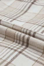 Load image into Gallery viewer, Khaki Plaid Removable Hood Buttoned Shacket - Fashion Queen - 16