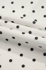 Load image into Gallery viewer, Khaki Polka Dot Surplice V Neck Tied Waist Flutter Sleeve Flowy Plus Size Midi Dress - Fashion Queen - 16