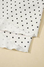 Load image into Gallery viewer, Khaki Polka Dot Surplice V Neck Tied Waist Flutter Sleeve Flowy Plus Size Midi Dress - Fashion Queen - 19