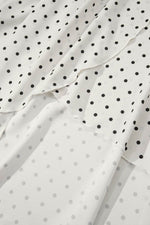 Load image into Gallery viewer, Khaki Polka Dot Surplice V Neck Tied Waist Flutter Sleeve Flowy Plus Size Midi Dress - Fashion Queen - 20