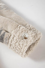 Load image into Gallery viewer, Khaki Western Aztec Print Sherpa Splicing Buttoned Flap Pocket Coat - Fashion Queen - 20