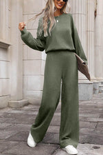 Load image into Gallery viewer, Laurel Green Solid Ribbed Knit Keyhole Back High Waist Jumpsuit - Fashion Queen - 5