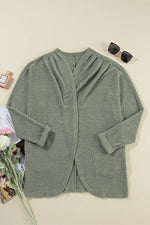 Load image into Gallery viewer, Laurel Green Waffle Knit Open Front Cardigan - Fashion Queen - 13