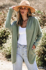 Load image into Gallery viewer, Laurel Green Waffle Knit Open Front Cardigan - Fashion Queen - 4