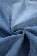 Load image into Gallery viewer, Light Blue Frayed Slit Asymmetric Denim Midi Skirt - Fashion Queen - 12