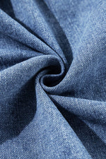 Load image into Gallery viewer, Light Blue Washed Oversize Pocketed Denim Jacket - Fashion Queen - 22