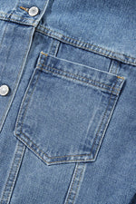 Load image into Gallery viewer, Light Blue Washed Oversize Pocketed Denim Jacket - Fashion Queen - 26