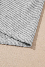 Load image into Gallery viewer, Light Grey 3 Pieces Rib Crop Camisole Matching Shorts Lounge Set with Cardigan - Fashion Queen - 12