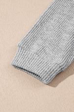 Load image into Gallery viewer, Light Grey 3 Pieces Rib Crop Camisole Matching Shorts Lounge Set with Cardigan - Fashion Queen - 9