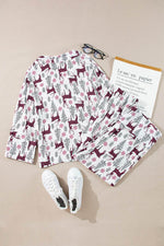 Load image into Gallery viewer, Light Grey Christmas Printed Shirt and Pants Pajama Set - Fashion Queen - 25