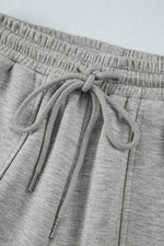 Load image into Gallery viewer, Light Grey Multi Pockets Lace-up High Waist Wide Leg Workout Pants - Fashion Queen - 15
