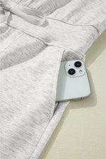 Load image into Gallery viewer, Light Grey Solid Color Crew Neck Drawstring High Waist Sleeveless Jumpsuit - Fashion Queen - 6