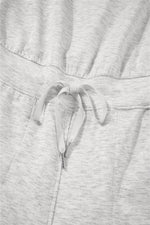 Load image into Gallery viewer, Light Grey Solid Color Crew Neck Drawstring High Waist Sleeveless Jumpsuit - Fashion Queen - 7