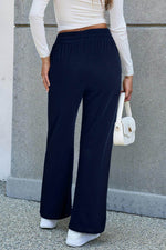 Load image into Gallery viewer, Light Grey Solid Color Fleece Lined Drawstring Waist Casual Pants - Fashion Queen - 8